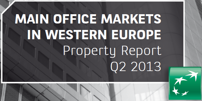 “the main office markets ın western europe, q2 2013” report prepared by bnp paribas real estate was published.